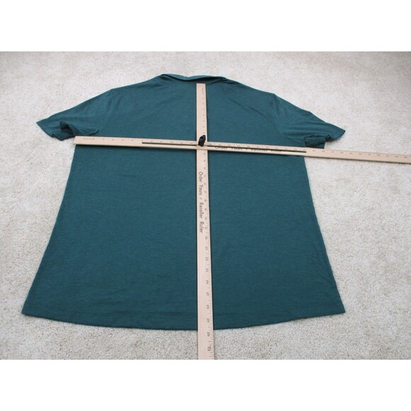 Lululemon Evolution Short Sleeve Polo Shirt Mens 2XL XXL Green Lightweight * - Picture 11 of 13